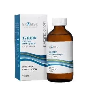 אומגה 3 נוזלית עם וויטמין E